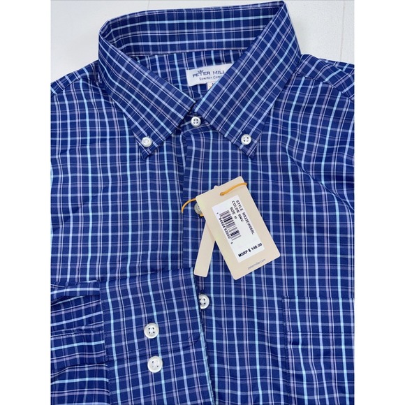 NWT Peter Millard Summer Comfort Men's Medium Button Down Long Sleeve $148